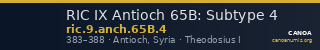 RIC IX Antioch 65B: Subtype 4 — CANOA