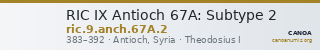 RIC IX Antioch 67A: Subtype 2 — CANOA