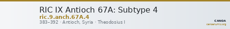 RIC IX Antioch 67A: Subtype 4 — CANOA