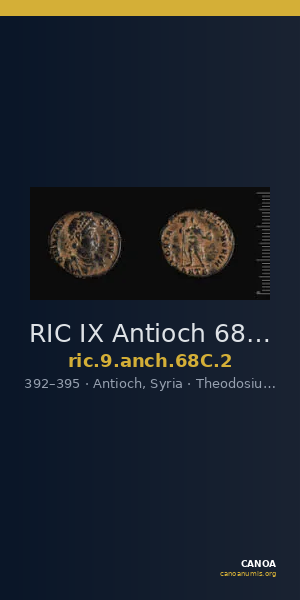 RIC IX Antioch 68C: Subtype 2 — CANOA