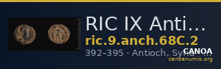 RIC IX Antioch 68C: Subtype 2 — CANOA