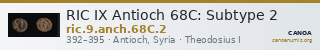 RIC IX Antioch 68C: Subtype 2 — CANOA