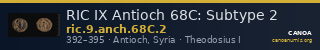 RIC IX Antioch 68C: Subtype 2 — CANOA