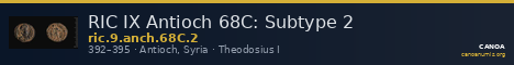 RIC IX Antioch 68C: Subtype 2 — CANOA
