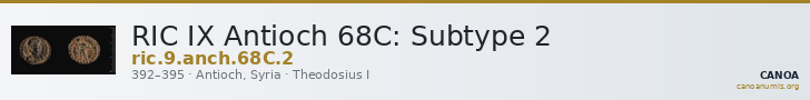 RIC IX Antioch 68C: Subtype 2 — CANOA
