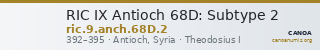 RIC IX Antioch 68D: Subtype 2 — CANOA