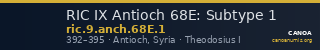 RIC IX Antioch 68E: Subtype 1 — CANOA
