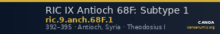 RIC IX Antioch 68F: Subtype 1 — CANOA