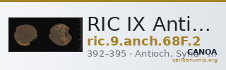 RIC IX Antioch 68F: Subtype 2 — CANOA