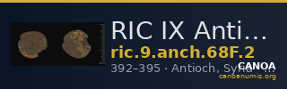 RIC IX Antioch 68F: Subtype 2 — CANOA