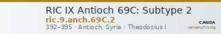 RIC IX Antioch 69C: Subtype 2 — CANOA