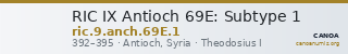 RIC IX Antioch 69E: Subtype 1 — CANOA