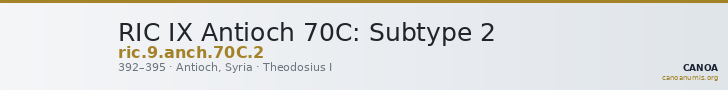 RIC IX Antioch 70C: Subtype 2 — CANOA