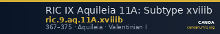 RIC IX Aquileia 11A: Subtype xviiib — CANOA