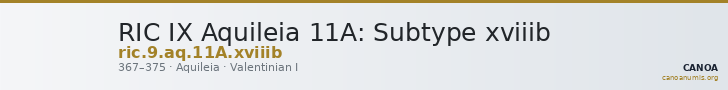 RIC IX Aquileia 11A: Subtype xviiib — CANOA