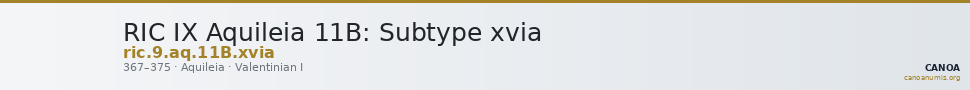 RIC IX Aquileia 11B: Subtype xvia — CANOA