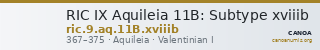 RIC IX Aquileia 11B: Subtype xviiib — CANOA