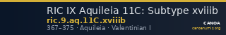 RIC IX Aquileia 11C: Subtype xviiib — CANOA