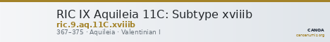 RIC IX Aquileia 11C: Subtype xviiib — CANOA