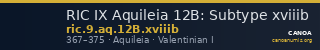 RIC IX Aquileia 12B: Subtype xviiib — CANOA