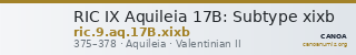 RIC IX Aquileia 17B: Subtype xixb — CANOA
