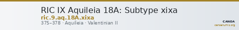 RIC IX Aquileia 18A: Subtype xixa — CANOA