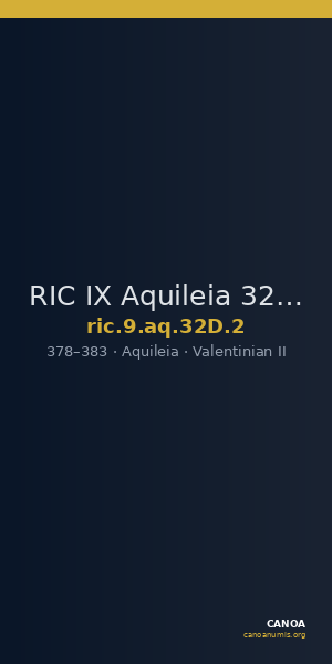 RIC IX Aquileia 32D: Subtype 2 — CANOA