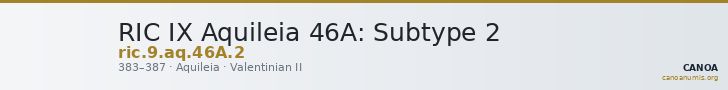 RIC IX Aquileia 46A: Subtype 2 — CANOA