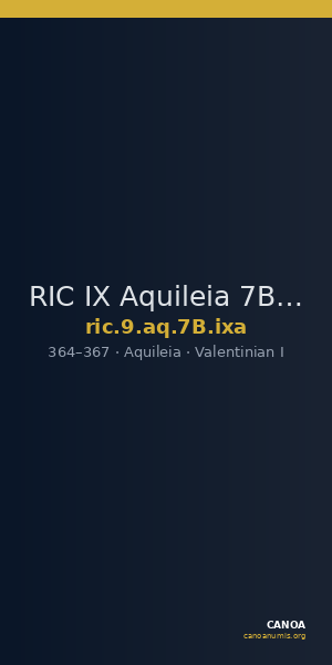 RIC IX Aquileia 7B: Subtype ixa — CANOA