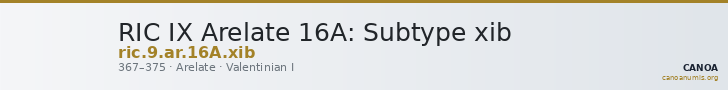 RIC IX Arelate 16A: Subtype xib — CANOA