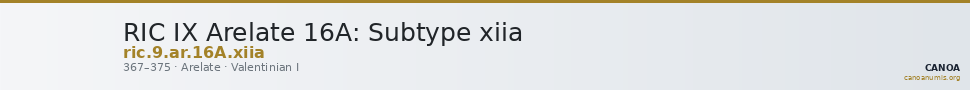 RIC IX Arelate 16A: Subtype xiia — CANOA