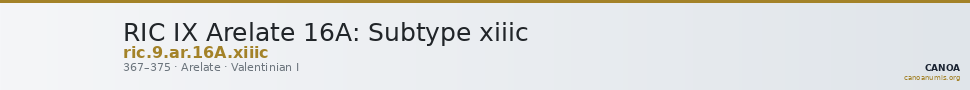 RIC IX Arelate 16A: Subtype xiiic — CANOA