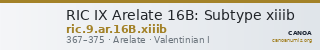 RIC IX Arelate 16B: Subtype xiiib — CANOA