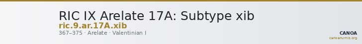 RIC IX Arelate 17A: Subtype xib — CANOA