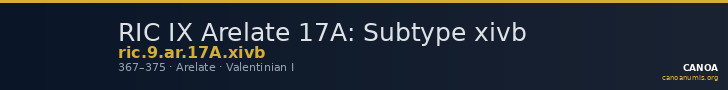 RIC IX Arelate 17A: Subtype xivb — CANOA
