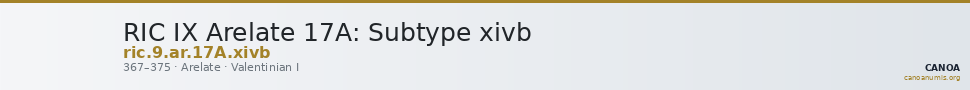 RIC IX Arelate 17A: Subtype xivb — CANOA