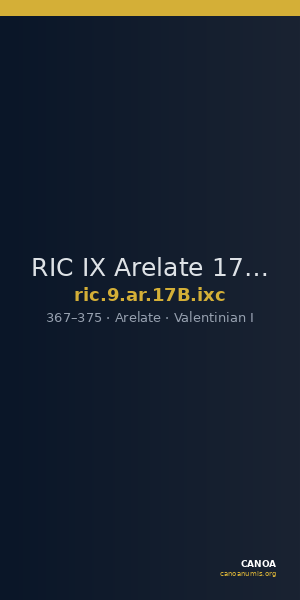RIC IX Arelate 17B: Subtype ixc — CANOA