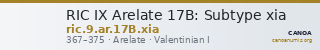 RIC IX Arelate 17B: Subtype xia — CANOA