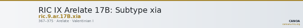 RIC IX Arelate 17B: Subtype xia — CANOA