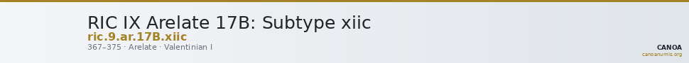 RIC IX Arelate 17B: Subtype xiic — CANOA