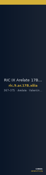 RIC IX Arelate 17B: Subtype xiiia — CANOA