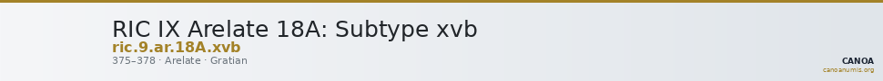 RIC IX Arelate 18A: Subtype xvb — CANOA