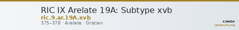 RIC IX Arelate 19A: Subtype xvb — CANOA