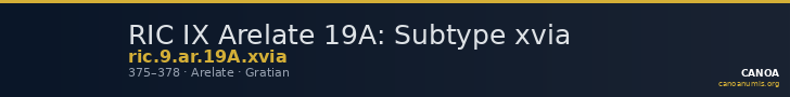 RIC IX Arelate 19A: Subtype xvia — CANOA