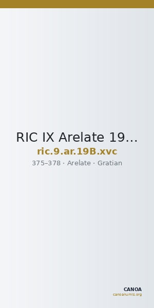 RIC IX Arelate 19B: Subtype xvc — CANOA