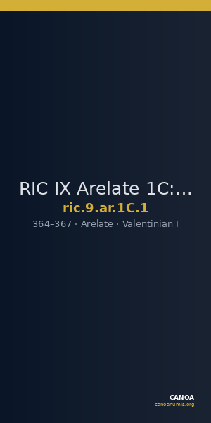 RIC IX Arelate 1C: Subtype 1 — CANOA