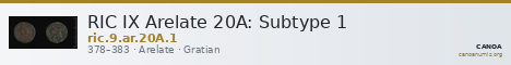 RIC IX Arelate 20A: Subtype 1 — CANOA