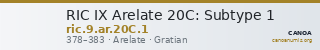 RIC IX Arelate 20C: Subtype 1 — CANOA