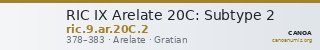RIC IX Arelate 20C: Subtype 2 — CANOA