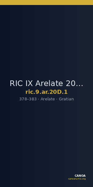 RIC IX Arelate 20D: Subtype 1 — CANOA